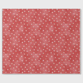 Red White Dots Valentine's Day Geschenkpapier (Flach)