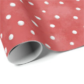 Red White Dots Valentine's Day Geschenkpapier (Rolleneckpunkt)