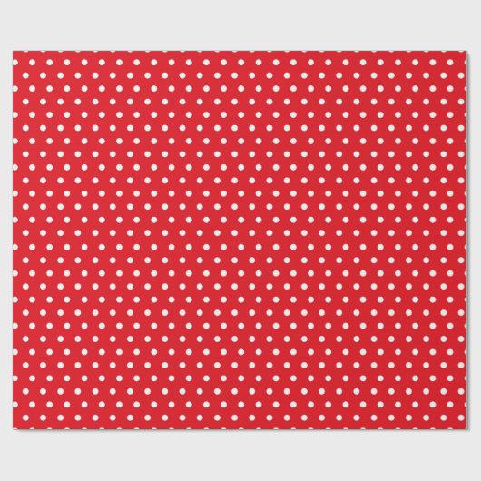 Red & White Dotty Wrapping Paper Geschenkwrap Geschenkpapier (Flach)