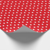 Red & White Dotty Wrapping Paper Geschenkwrap Geschenkpapier (Ecke)