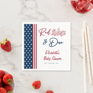 Red White & Due 4. Juli Babydusche Serviette