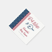 Red White & Due 4. Juli Babydusche Serviette (Ecke)