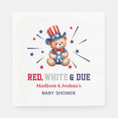 Red White Due 4. Juli Babydusche Serviette (Vorderseite)
