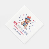 Red White Due 4. Juli Babydusche Serviette (Ecke)