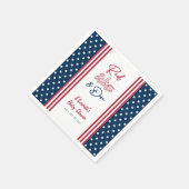 Red White & Due 4. Juli Babydusche Serviette (Ecke)