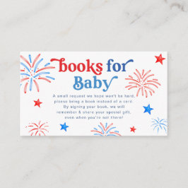 Red White & Due 4. Juli Bücher für das Baby Begleitkarte