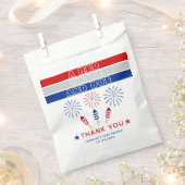 Red White Due 4. Juli Feuerwehr Baby Dusche Geschenktütchen (Ausgeschnitten)