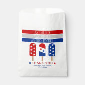 Red White Due 4. Juli Fpopsicles Babydusche Geschenktütchen (Vorderseite)