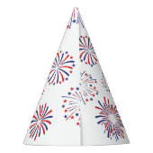 Red White Due 4. Juli Popsicles Babydusche Partyhütchen (Rückseite)