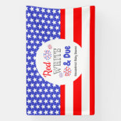 Red White & Due Baby Dusche Banner (Vertikal)