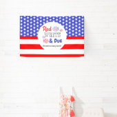 Red White & Due Baby Dusche Banner (InSitu)