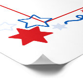 Red White & Due Baby Dusche Begrüßungszeichen Poster (Ecke)