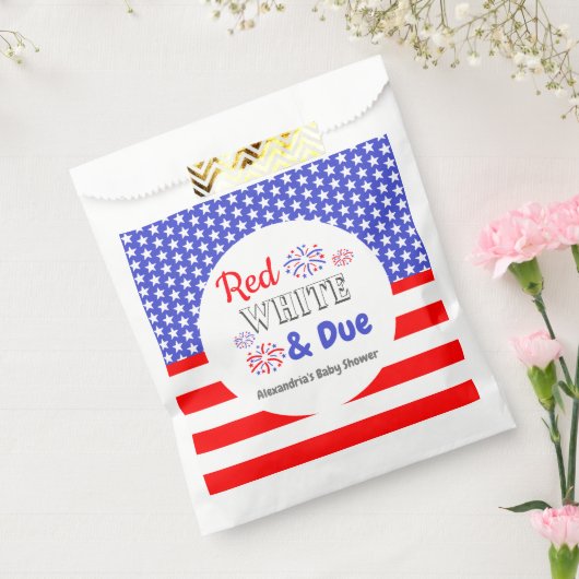 Red White & Due Baby Dusche Geschenktütchen (Versiegelt)