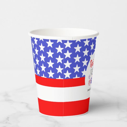 Red White & Due Baby Dusche Pappbecher (Rechts)