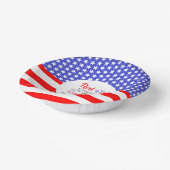 Red White & Due Baby Dusche Pappteller (Gewinkelt)