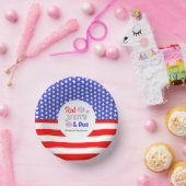 Red White & Due Baby Dusche Pappteller (Party)