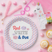 Red White & Due Baby Dusche Pappteller (Party)