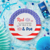 Red White & Due Baby Dusche Pappteller (Party)