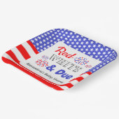 Red White & Due Baby Dusche Pappteller (Gewinkelt)