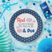 Red White & Due Baby Dusche Pappteller (Party)