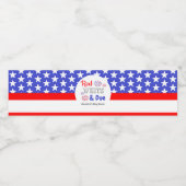 Red White & Due Baby Dusche Wasserflaschenetikett (Einzelnes Label)