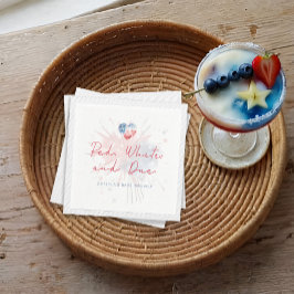 Red White & Due Baby Shower Napkins Serviette