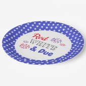 Red White & Due Pappteller (Schrägansicht)