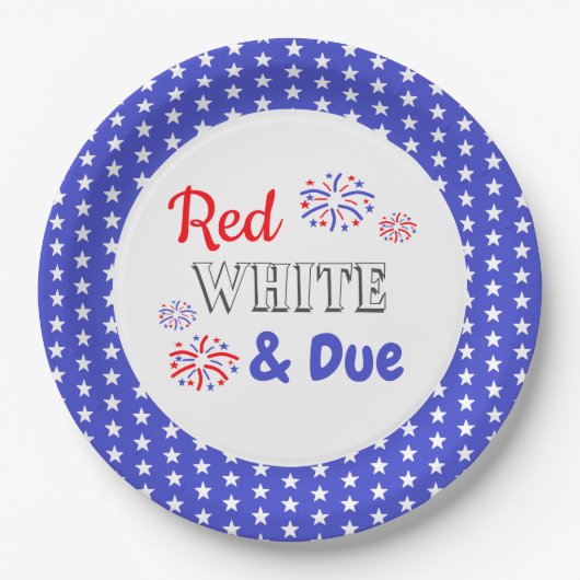 Red White & Due Pappteller (Vorderseite)