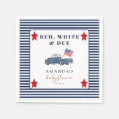 Red White & Due Patriotic Baby Dusche Napkins Serviette (Vorderseite)