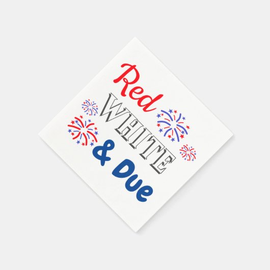 Red White & Due Schwangerschaft Serviette (Ecke)