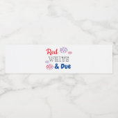 Red White & Due Wasserflaschenetikett (Einzelnes Label)