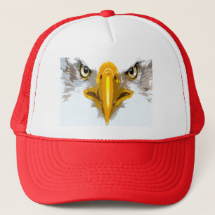 Red White Eagle Head Pop Art Modern Template Truckerkappe