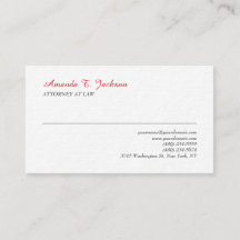 Red White Elegant Schlicht Beruflich Minimalistisc