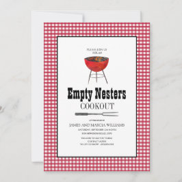 Red White Empty Nesters Cookout Barbecue Einladung
