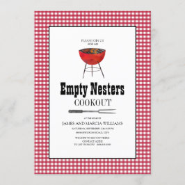 Red White Empty Nesters Cookout Barbecue Einladung