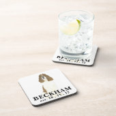 Red & White English Springer Spaniel Getränkeuntersetzer (Rechte Seite)