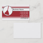 Red white faather feather duster Visitenkarten Visitenkarte (Vorne/Hinten)