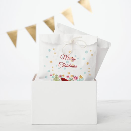 Red White Festive Winter Niedlich Deer Frohe Weihn Geschenktütchen (Party)