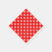 Red White Fleur-de-lis Serviette (Ecke)
