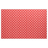 Red White Fleur-de-lis Textile Stoff (Yard (91,4 cm))