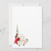 Red White Floral Arch Wedding Save the Date (Rückseite)