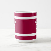 Red & White Football Team Personalisiert Kaffeetasse (Mittel)