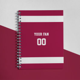 Red & White Football Team Spiral Notizbuch