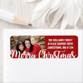 Red White Foto Weihnachten Rücksendeadressen-Aufkl (Insitu)