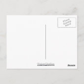 Red & White Fraktal Emblem Danke Postcard Postkarte (Rückseite)