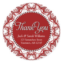 Red & White Fraktal Lace Vielen Dank