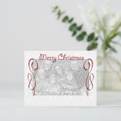 Red White Frohe Weihnachten (Stehend Vorderseite)