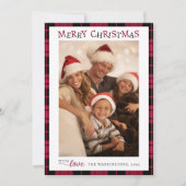 Red & White Frohe Weihnachten Foto (Vorderseite)