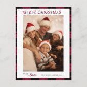 Red & White Frohe Weihnachten Foto (Vorderseite)