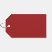 Red White Frohe Weihnachtsfeiertage Geschenkanhänger (Rückseite Horizontal)